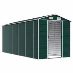 Capanno da Giardino Verde 191x470x198 cm in Acciaio Zincatocod mxl 122405 - Vista aggiuntiva 3