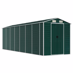 Capanno da Giardino Verde 191x640x198 cm in Acciaio Zincatocod mxl 122404 - Vista aggiuntiva 2