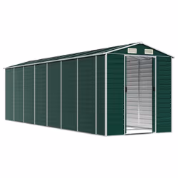 Capanno da Giardino Verde 191x640x198 cm in Acciaio Zincatocod mxl 122404 - Vista aggiuntiva 3