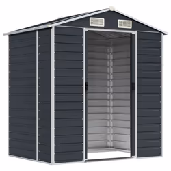 Capanno da Giardino Antracite 191x130x198 cm in Acciaio Zincatocod mxl 98475 - Vista aggiuntiva 3