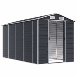 Capanno da Giardino Antracite 191x385x198cm in Acciaio Zincatocod mxl 122408 - Vista aggiuntiva 3