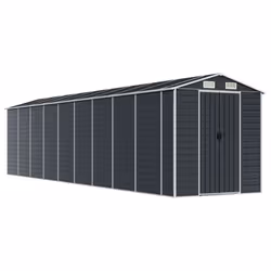 Capanno da Giardino Antracite 191x810x198 cm in Acciaio Zincatocod mxl 122406 - Vista aggiuntiva 2