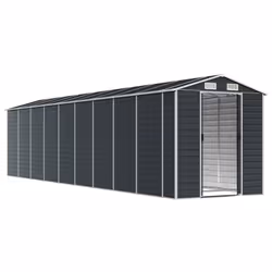 Capanno da Giardino Antracite 191x810x198 cm in Acciaio Zincatocod mxl 122406 - Vista aggiuntiva 3