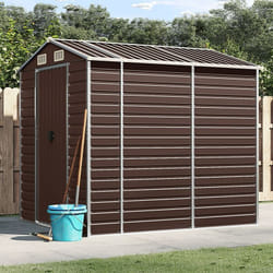 Vidaxl - Capanno da Giardino Marrone 191x215x198 cm in Acciaio Zincato