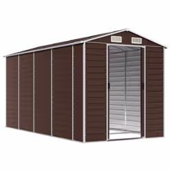 Capanno da Giardino Marrone 191x385x198 cm in Acciaio Zincatocod mxl 88595 - Vista aggiuntiva 3