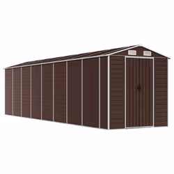 Capanno da Giardino Marrone 191x725x198 cm in Acciaio Zincatocod mxl 74487 - Vista aggiuntiva 2