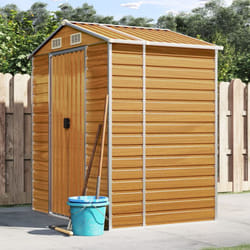 Vidaxl - Capanno Giardino Marrone Chiaro 191x130x198cm Acciaio Zincato