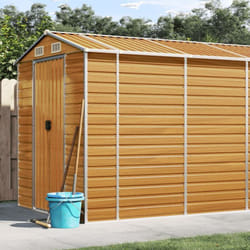 Vidaxl - Capanno Giardino Marrone Chiaro 191x640x198cm Acciaio Zincato
