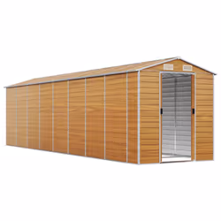 Capanno Giardino Marrone Chiaro 191x725x198cm Acciaio Zincatocod mxl 122414 - Vista aggiuntiva 3