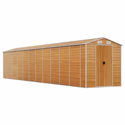 Capanno Giardino Marrone Chiaro 191x980x198cm Acciaio Zincatocod mxl 98483 - Vista aggiuntiva 2