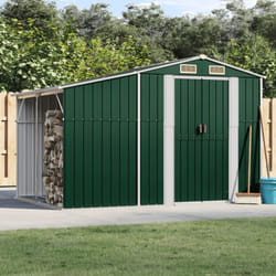 Capanno da Giardino Verde 277x192,5x179 cm in Acciaio Zincato Vidaxl