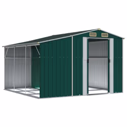 Capanno da Giardino Verde 277x279x179 cm in Acciaio Zincatocod mxl 108502 - Vista aggiuntiva 3