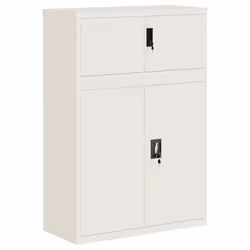 Armadio Classificatore Bianco 90x40x130 cm in Acciaiocod mxl 125480 - Vista aggiuntiva 2