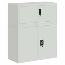 Armadio Classificatore Grigio Chiaro 90x40x110 cm in Acciaiocod mxl 101467 - Vista aggiuntiva 2