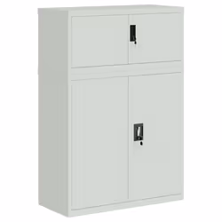 Armadio Classificatore Grigio Chiaro 90x40x130 cm in Acciaiocod mxl 77516 - Vista aggiuntiva 2