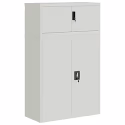Armadio Classificatore Grigio Chiaro 90x40x145 cm in Acciaiocod mxl 125471 - Vista aggiuntiva 2