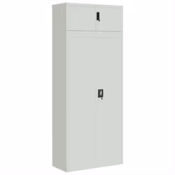 Armadio Classificatore Grigio Chiaro 90x40x220 cm in Acciaiocod mxl 77487 - Vista aggiuntiva 2