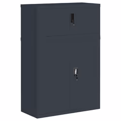 Armadio Classificatore Antracite 90x40x130 cm in Acciaiocod mxl 77522 - Vista aggiuntiva 2