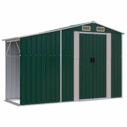 Capanno da Giardino Verde 277x93x179 cm in Acciaio Zincatocod mxl 72782 - Vista aggiuntiva 2
