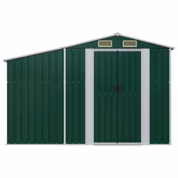 Capanno da Giardino Verde 277x93x179 cm in Acciaio Zincatocod mxl 72782 - Vista aggiuntiva 3