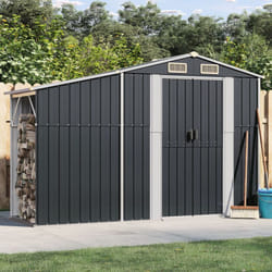 Capanno da Giardino Antracite 277x93x179cm in Acciaio Zincato Vidaxl 5747