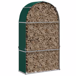 Portaceppi Verde 120x45x210 cm in Acciaio Zincatocod mxl 85028 - Vista aggiuntiva 3