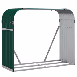Portaceppi Verde 120x45x100 cm in Acciaio Zincatocod mxl 108994 - Vista aggiuntiva 2