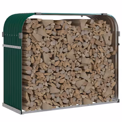 Portaceppi Verde 120x45x100 cm in Acciaio Zincatocod mxl 108994 - Vista aggiuntiva 3