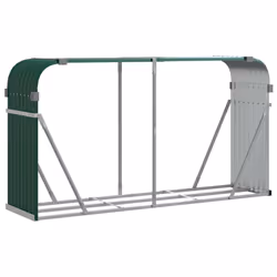 Portaceppi Verde 180x45x100 cm in Acciaio Zincatocod mxl 132961 - Vista aggiuntiva 2