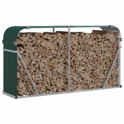 Portaceppi Verde 180x45x100 cm in Acciaio Zincatocod mxl 132961 - Vista aggiuntiva 3
