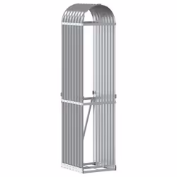 Portaceppi Grigio Chiaro 40x45x170 cm in Acciaio Zincatocod mxl 108996 - Vista aggiuntiva 2