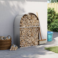 Portaceppi Grigio Chiaro 80x45x120 cm in Acciaio Zincato Vidaxl 35273