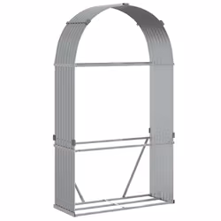 Portaceppi Grigio Chiaro 120x45x210 cm in Acciaio Zincatocod mxl 132964 - Vista aggiuntiva 2
