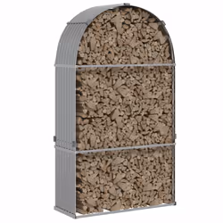 Portaceppi Grigio Chiaro 120x45x210 cm in Acciaio Zincatocod mxl 132964 - Vista aggiuntiva 3