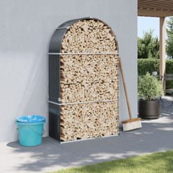 Vidaxl - Portaceppi Antracite 120x45x210 cm in Acciaio Zincato 62997
