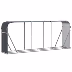 Portaceppi Antracite 234x45x100 cm in Acciaio Zincatocod mxl 132965 - Vista aggiuntiva 2