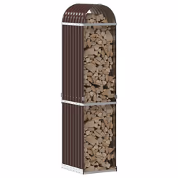 Portaceppi Marrone 40x45x170 cm in Acciaio Zincatocod mxl 85031 - Vista aggiuntiva 3