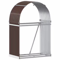 Portaceppi Marrone 80x45x120 cm in Acciaio Zincatocod mxl 109000 - Vista aggiuntiva 2