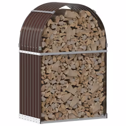 Portaceppi Marrone 80x45x120 cm in Acciaio Zincatocod mxl 109000 - Vista aggiuntiva 3