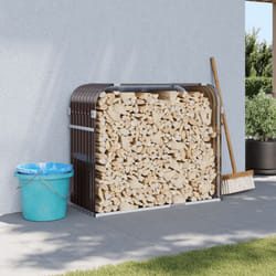Vidaxl - Portaceppi Marrone 120x45x100 cm in Acciaio Zincato