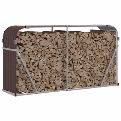 Portaceppi Marrone 180x45x100 cm in Acciaio Zincatocod mxl 109105 - Vista aggiuntiva 3