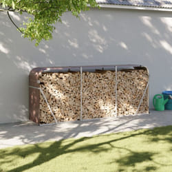 Vidaxl - Portaceppi Marrone 234x45x100 cm in Acciaio Zincato 71835