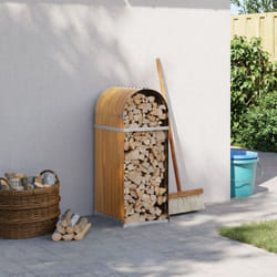 Portaceppi Marrone Chiaro 40x45x100 cm in Acciaio Zincato Vidaxl 90913