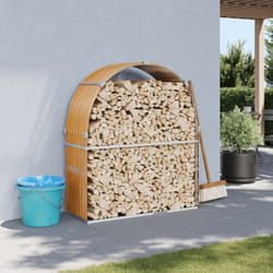 Vidaxl - Portaceppi Marrone Chiaro 120x45x140 cm in Acciaio Zincato