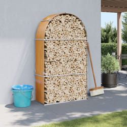Vidaxl - Portaceppi Marrone Chiaro 120x45x210 cm in Acciaio Zincato