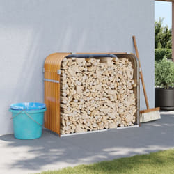 Vidaxl - Portaceppi Marrone Chiaro 120x45x100 cm in Acciaio Zincato