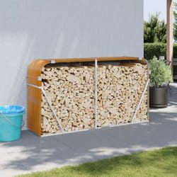 Vidaxl - Portaceppi Marrone Chiaro 180x45x100 cm in Acciaio Zincato