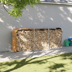 Portaceppi Marrone Chiaro 234x45x100 cm in Acciaio Zincato Vidaxl 93185