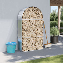 Vidaxl - Portaceppi Argento 120x45x210 cm in Acciaio Zincato 21395