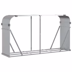 Portaceppi Argento 180x45x100 cm in Acciaio Zincatocod mxl 85146 - Vista aggiuntiva 2
